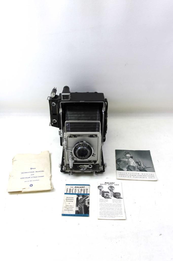 Vintage Graphex Graflex Crown Graphic Camera w Kalart (1 of 7)