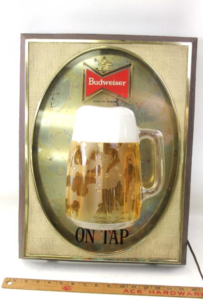 Vintage Budweiser Beer Advertising Bar Sign (1 of 3)