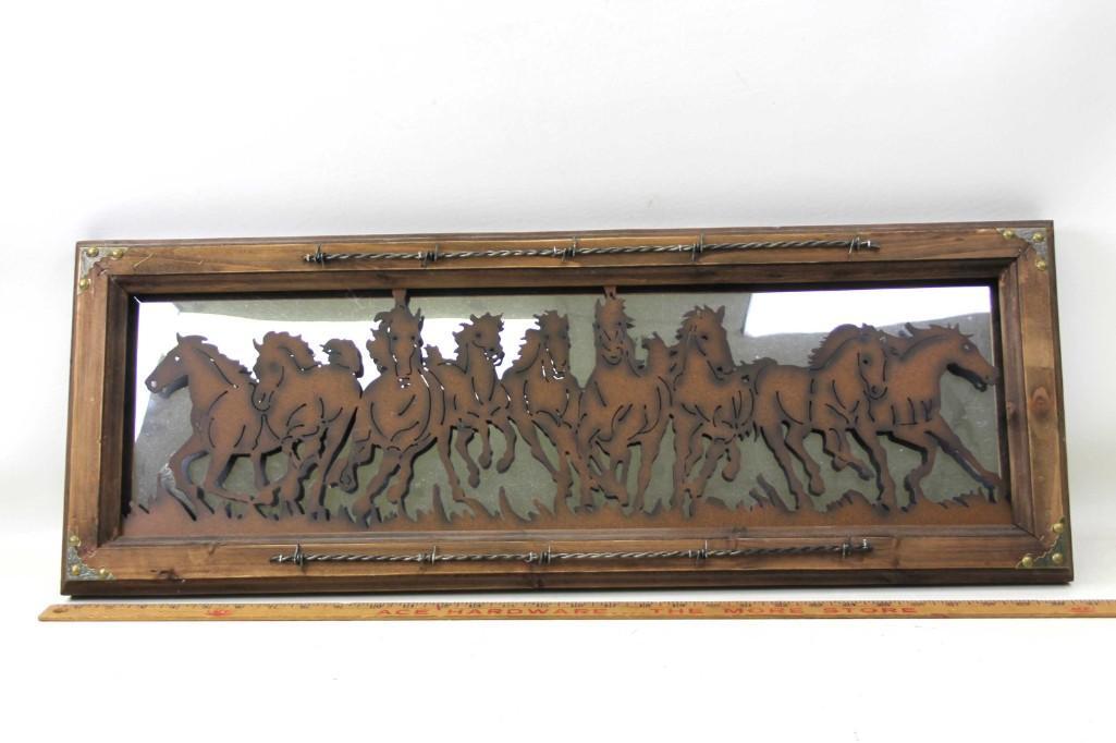 Framed Horse Decor Mirror (1 of 3)