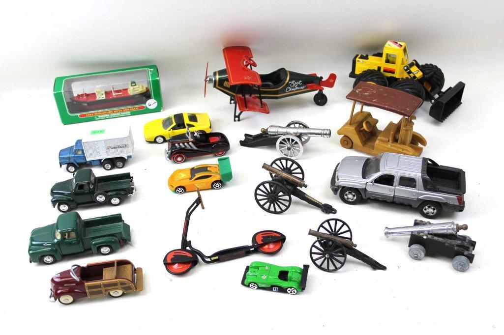 Lot of Small Toys incl Cars , Trucks , Cannons , an (1 of 3)