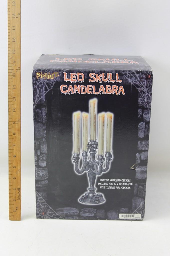 Halloween Decoration LED Skull Candelabra with box: Halloween Decoration LED Skull Candelabra with box