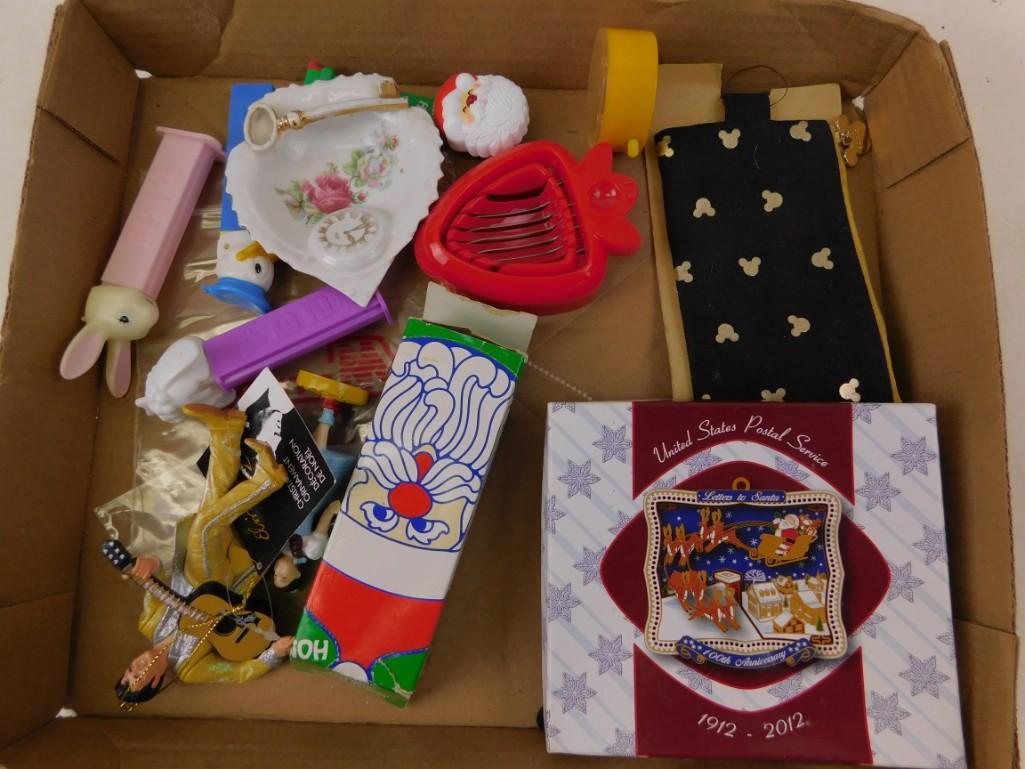 Misc. Lot Pez, Elvis, Mickey Mouse, USPS Collectible: Misc. Lot Pez, Elvis, Mickey Mouse, USPS Collectible Strawberry Slicer, Wizard of Oz, etc.