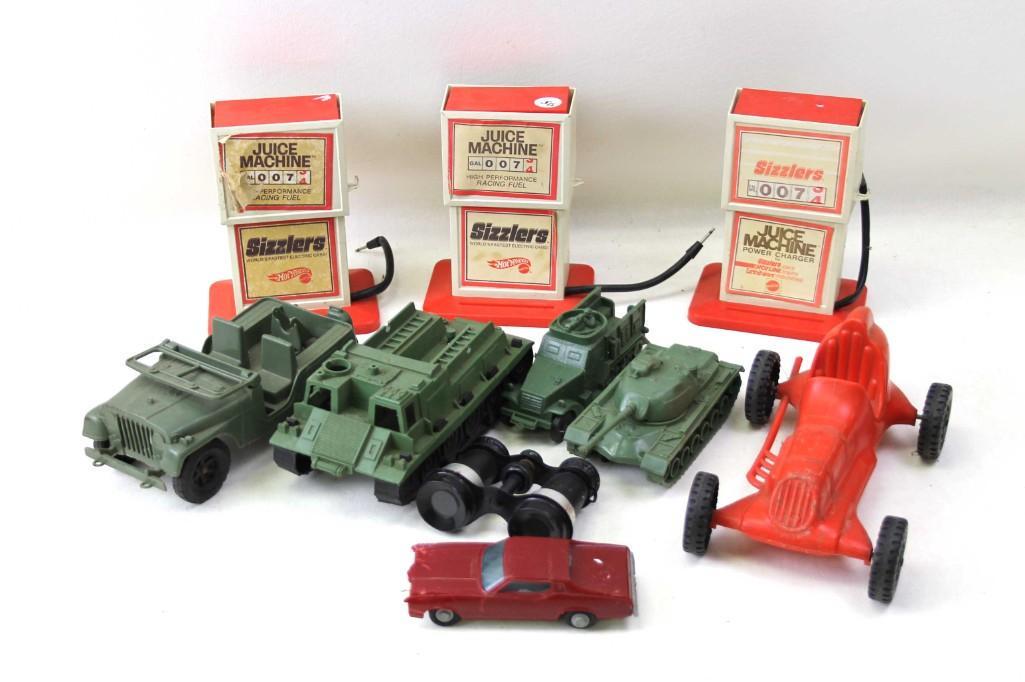 Lot of Vintage Plastic Toys incl Army Military Vehicles (1 of 8)