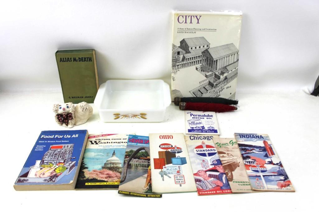Lot of Smalls and Ephemera incl Vintage Maps , Fire (1 of 5)