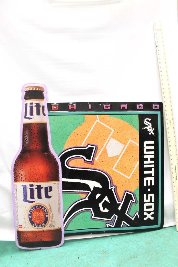 Chicago White Sox Miller Lite Advertising Sign (1 of 2)