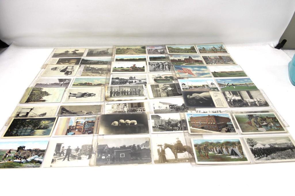 Lot of Vintage Postcards incl Military and Linen (1 of 6)