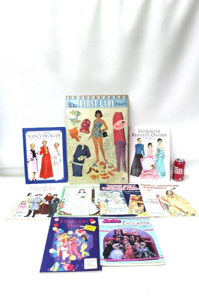 Lot of Paper Dolls including Nancy Reagan and Jackie (1 of 6)