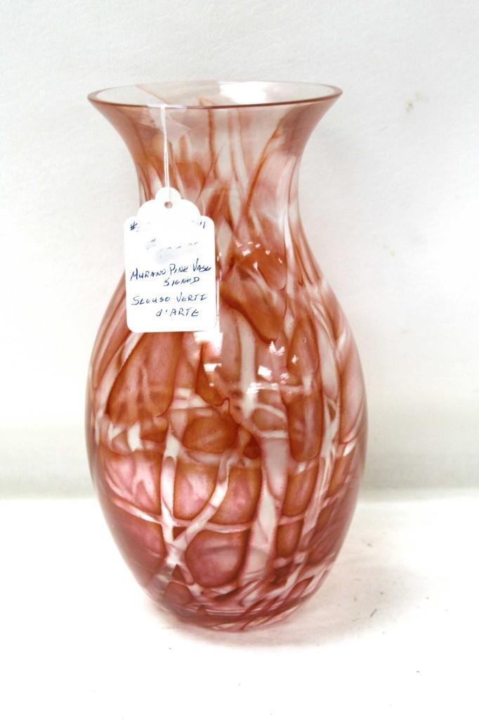 Murano Art Glass Vase Signed Seguso Vetri d'Arte (1 of 6)