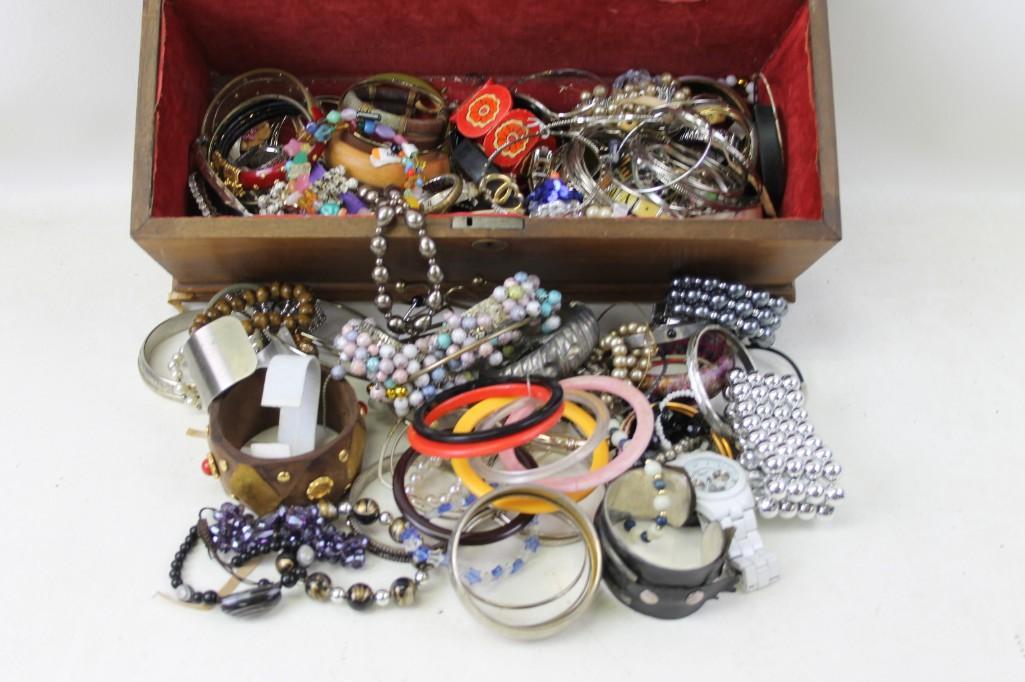 Jewelry Box full of Costume Jewelry - J: Jewelry Box full of Costume Jewelry - J