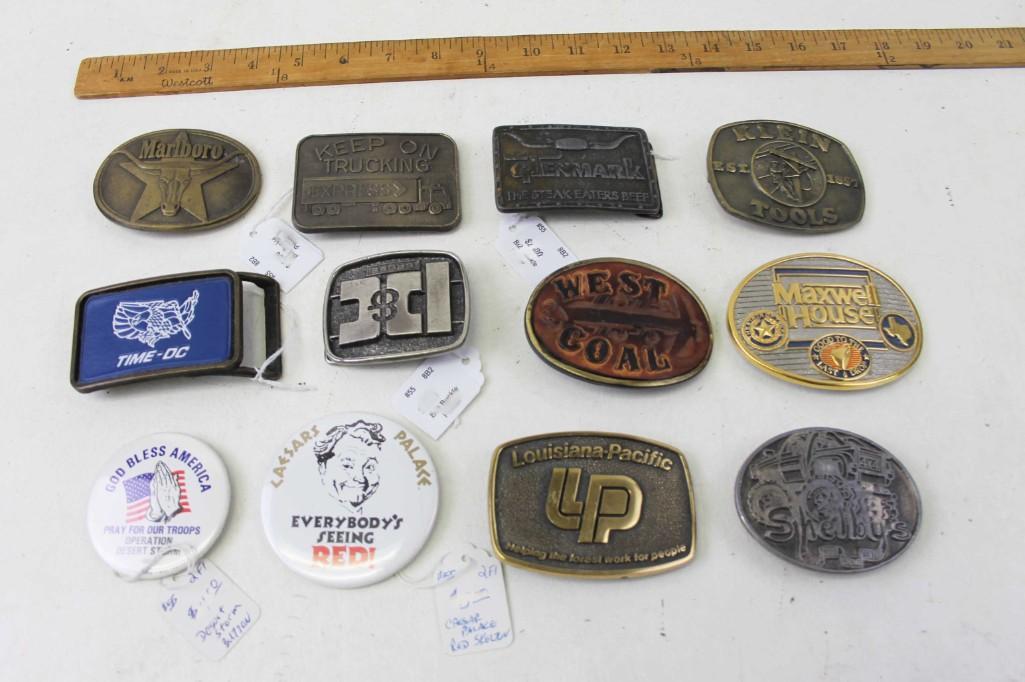 Lot of Vintage Belt Buckles incl Advertising (1 of 3)