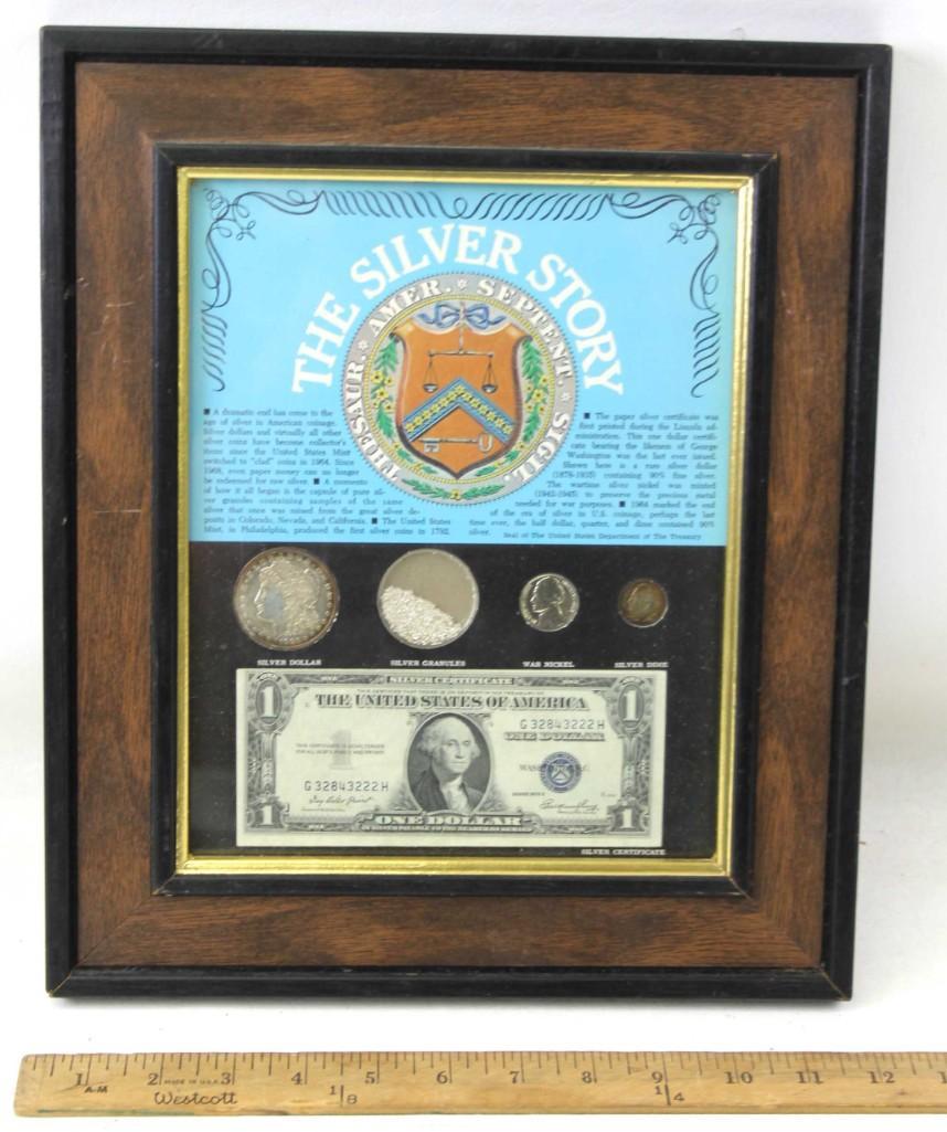 The Silver Story Framed Coin Set incl 1921 Morgan (1 of 5)