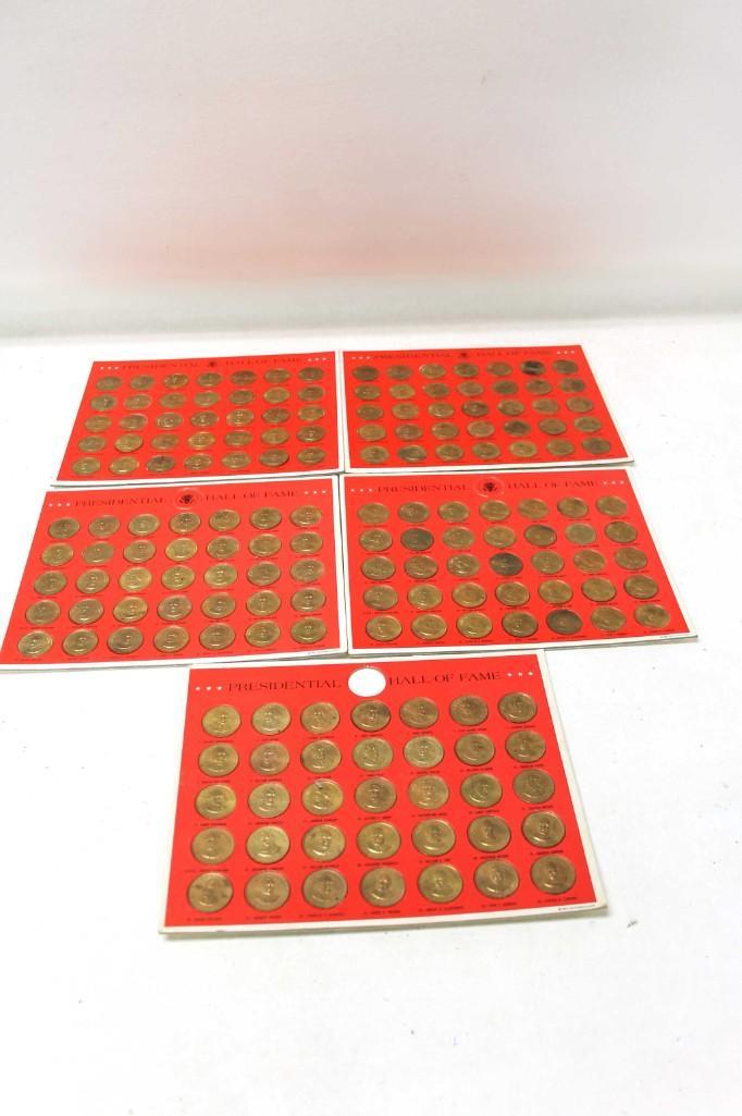 Lot of 5 1968 Franklin Mint Presidential Hall of Fame (1 of 3)
