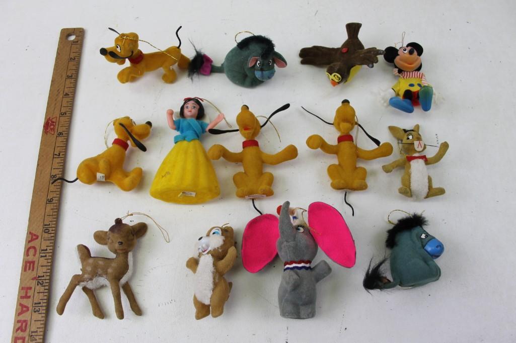 Lot of 13 Flocked Disney Character Ornaments (1 of 4)