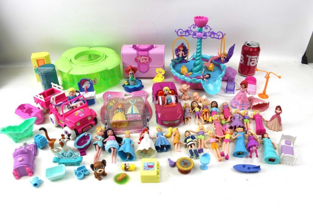 Lot of Polly Pockets and Disney Princesses Dolls , Pets (1 of 5)