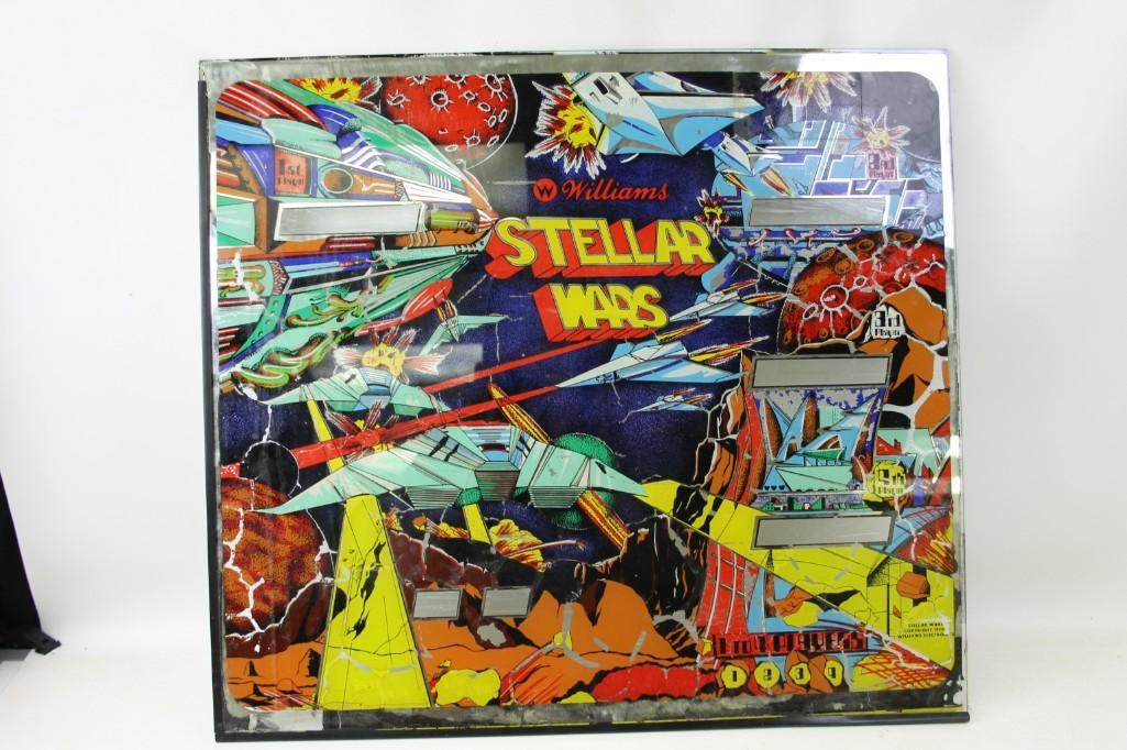 William's Stellar Wars Pinball Machine Back Glass (1 of 7)