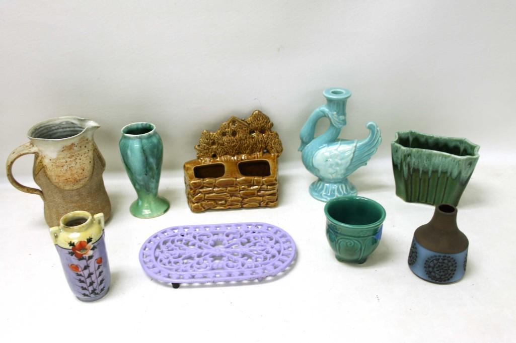 Vintage Pottery and Ceramics incl McCoy plus a Cast (1 of 8)