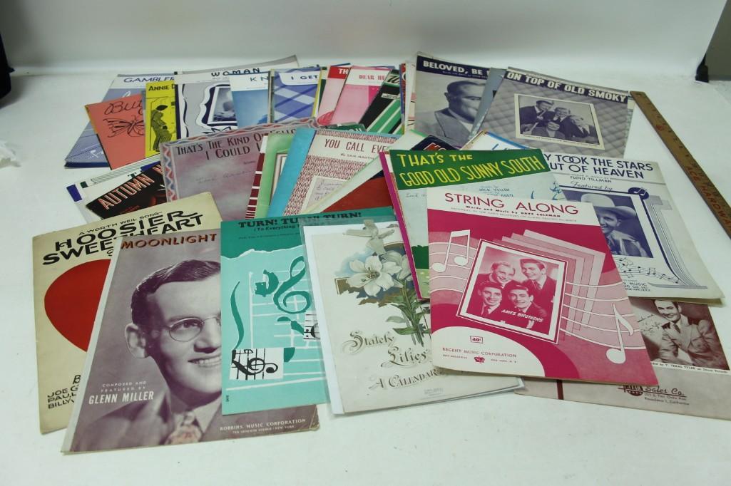 Lot of Vintage Sheet Music - over 70 pieces: Lot of Vintage Sheet Music - over 70 pieces Includes Goodman, miller, Dorsey and Others