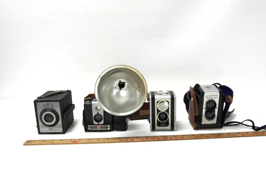 Lot of 4 Vintage Cameras incl Tower , Argoflex , Kodak (1 of 6)