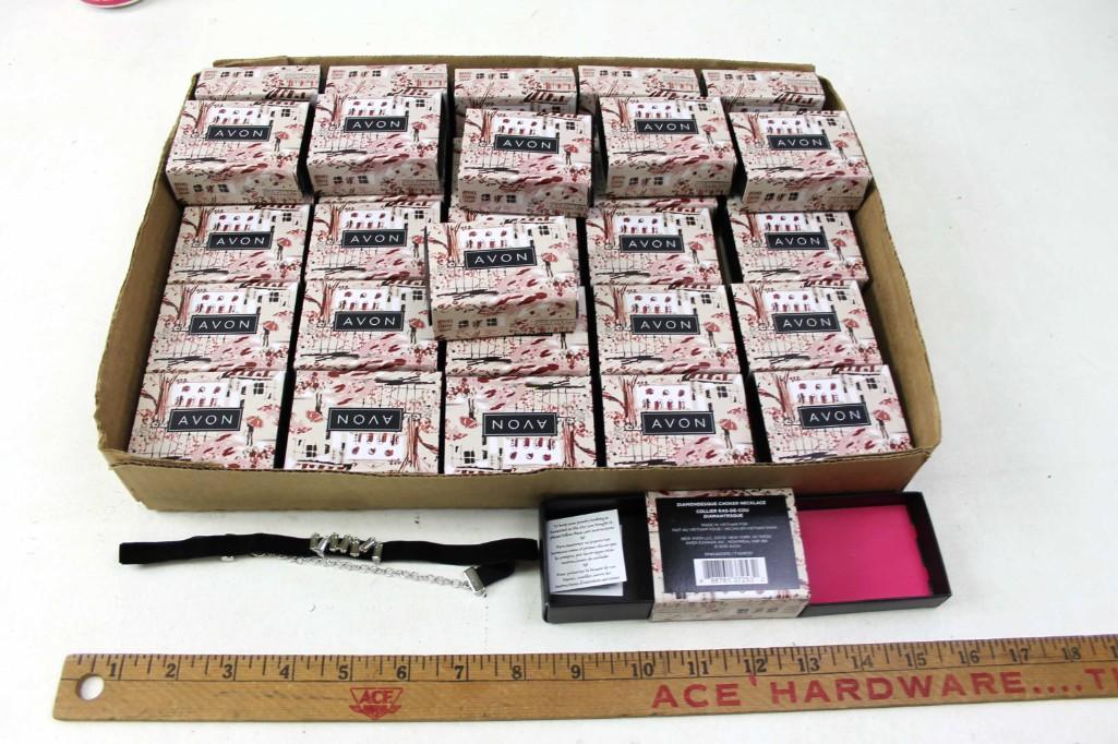 Lot of Avon Jewelry New in Box: Lot of 32 Avon Costume Jewelry Necklaces New in Box