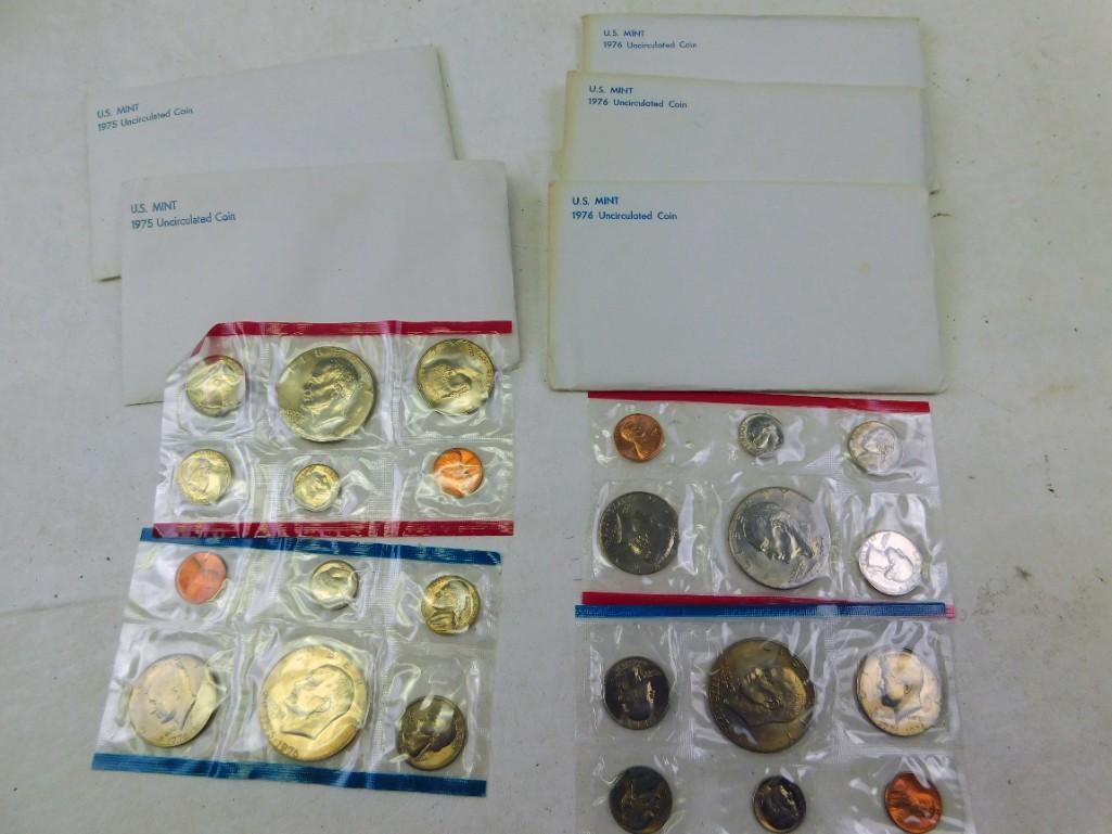 Uncirculated Coin Sets from 1975 and 1976 (1 of 4)