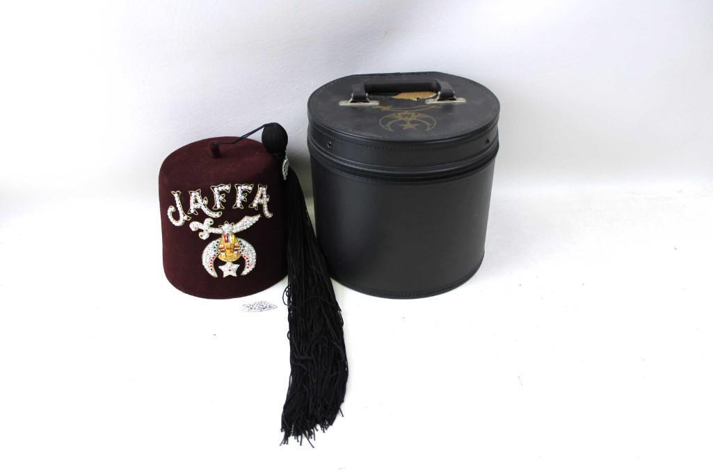 Shriner Jaffa Hat in a Case (1 of 7)