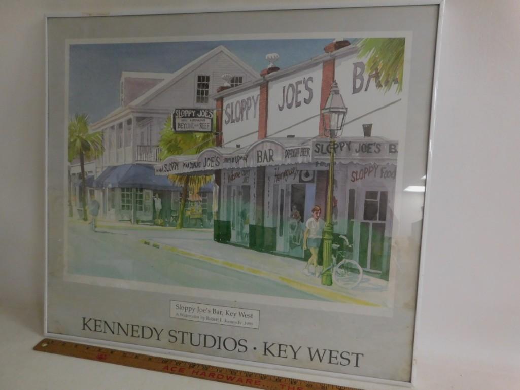 Framed Water Color Print Sloppy Joe's Bar Key West (1 of 5)