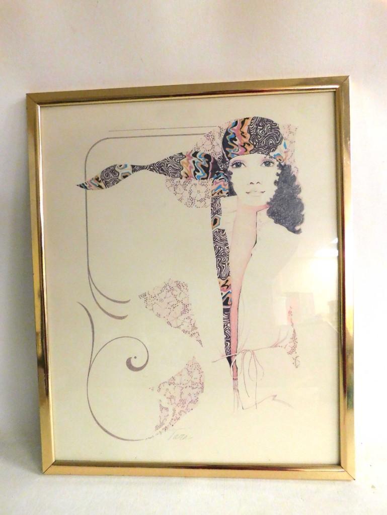 Framed Print of a lady signed by Tara (1 of 6)