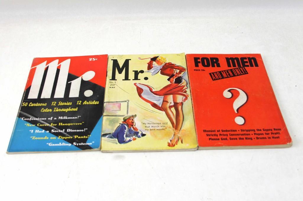 3 Vintage Men's Magazines incl 2 Mr . and 1 For Men and (1 of 6)