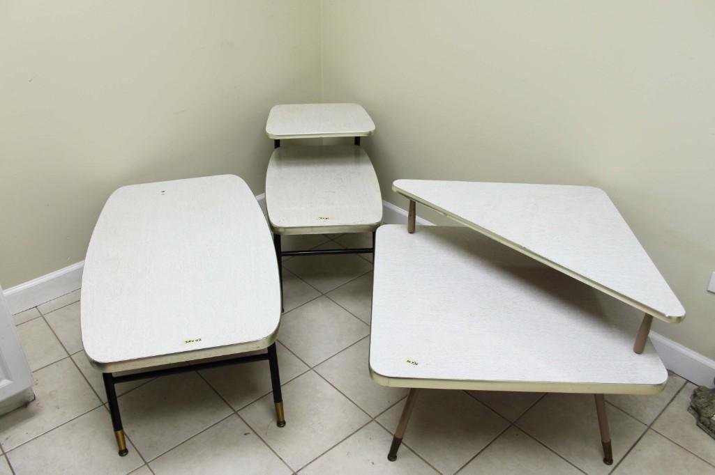 Mid Century Modern End Table Set Formica Tops (1 of 11)