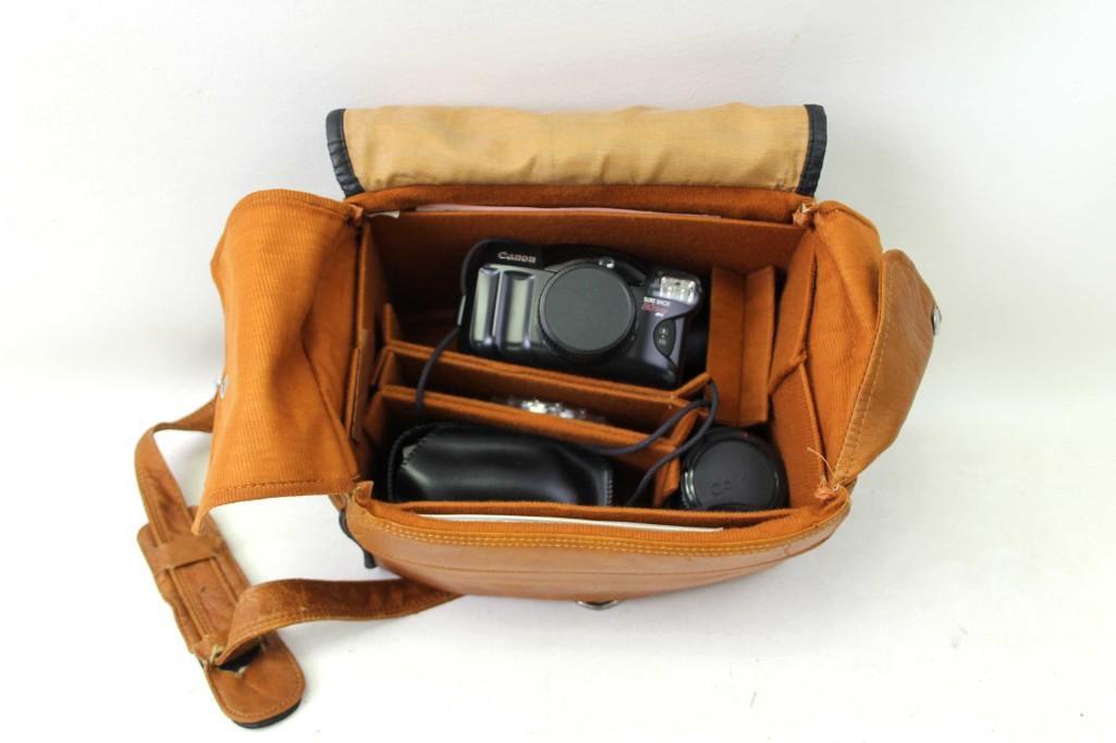 Camera Bag with a Canon Camera , Lens , and Accessories (1 of 4)