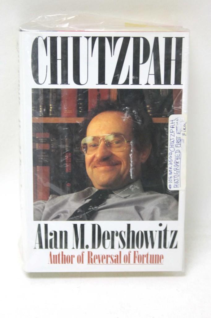 First Edition Chutzpah by Alan M. Dershowitz Signed NO (1 of 2)