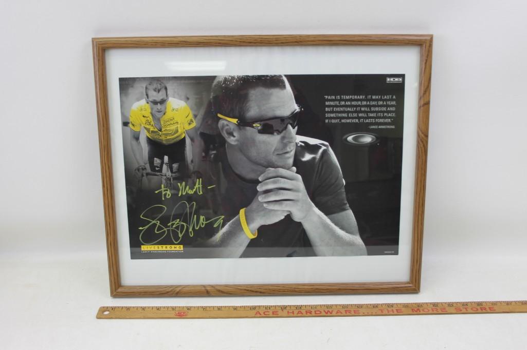 Framed Lance Armstrong Autographed Photo (1 of 4)
