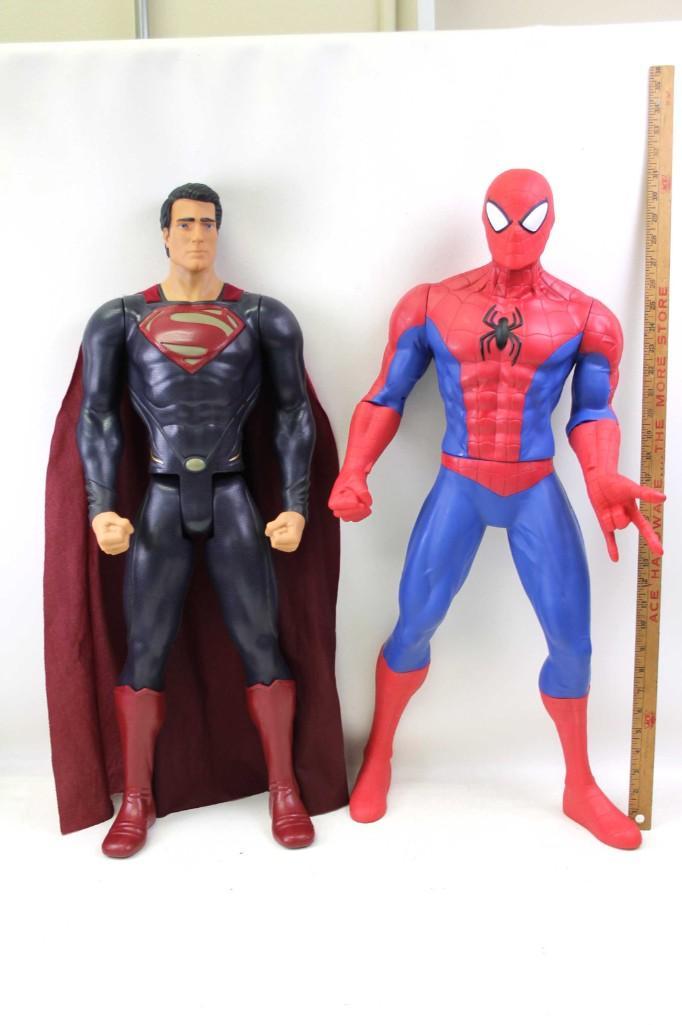 Lot of Two 30" Superheroes incl Superman and Spider Man (1 of 3)