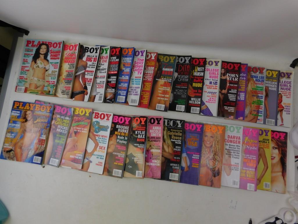 Lot of 31 Playboy Magazines from 2000-2003 (1 of 4)