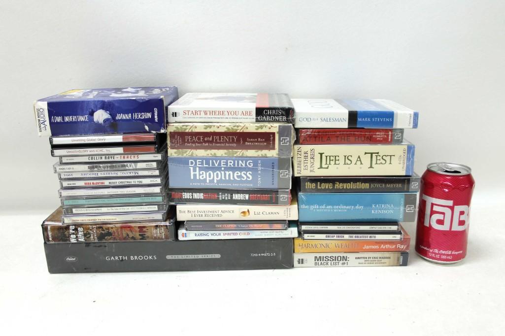 Large lot of CD's and Books on CD including Garth (1 of 3)