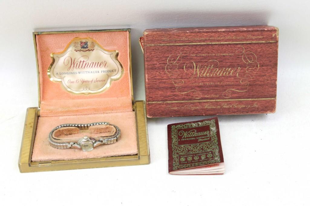 Vintage Womens Wittnauer Watch in Original Box 10K GF: Vintage Women's Wittnauer Watch in Original Box 10K Gold Filled Bezel