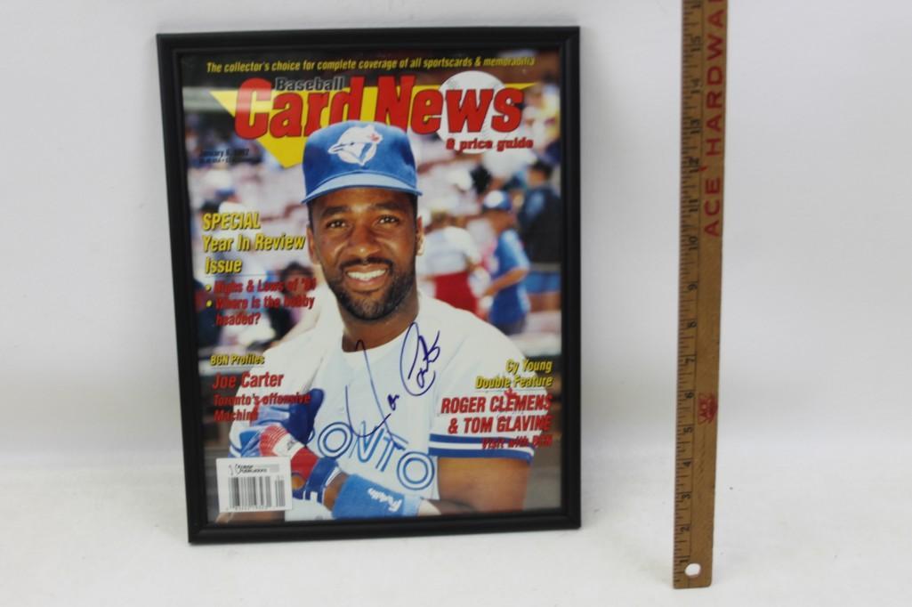 Signed Framed Photo of Joe Carter: Signed Framed Photo of Joe Carter Former All Star Toronto Blue Jay No COA