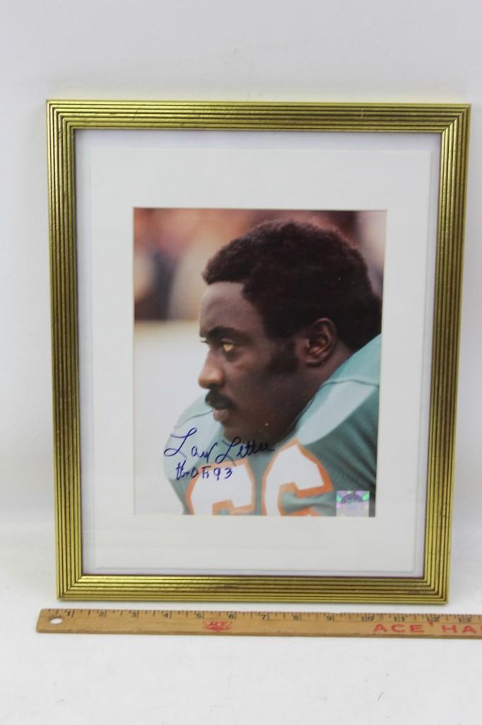 Autographed Framed Photo Larry Little NFL Football Hall: Autographed Framed Photo Larry Little NFL Football Hall of Fame No COA