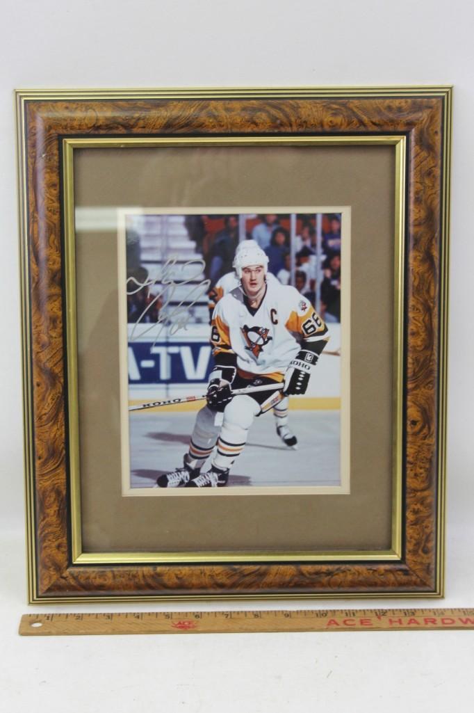 Framed Signed Photo Mario Lemieux Hockey NHL Hall of (1 of 3)