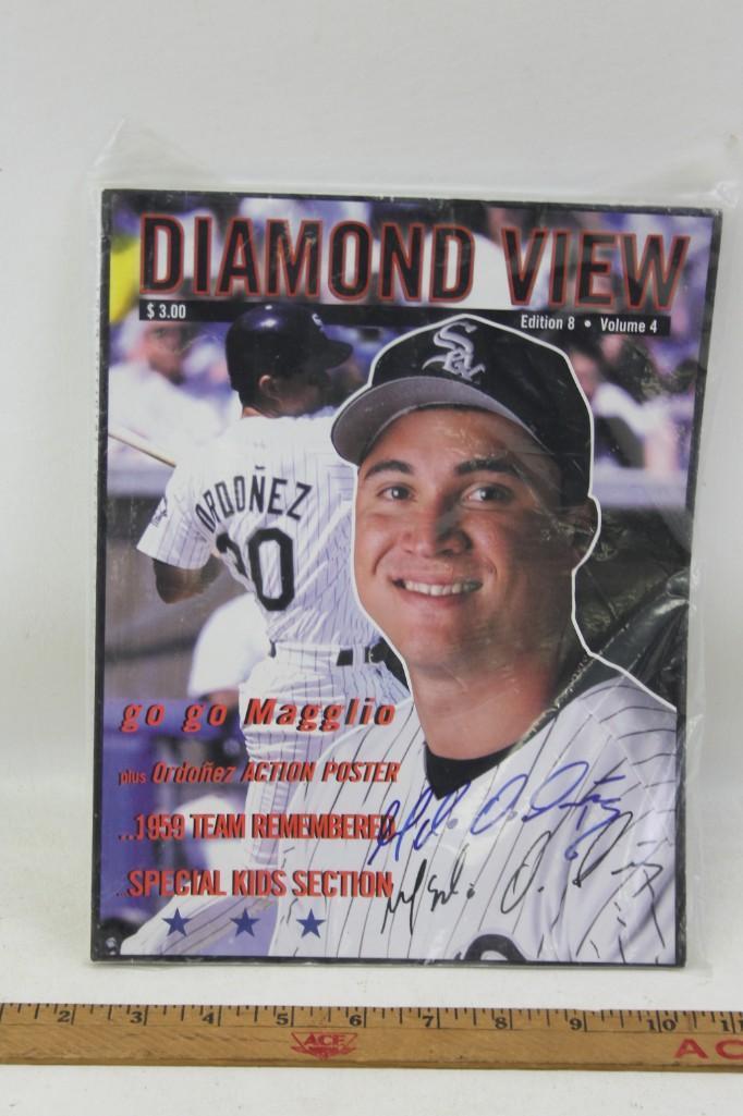 Framed Autographed Magglio Ordonez Diamond View Program (1 of 2)