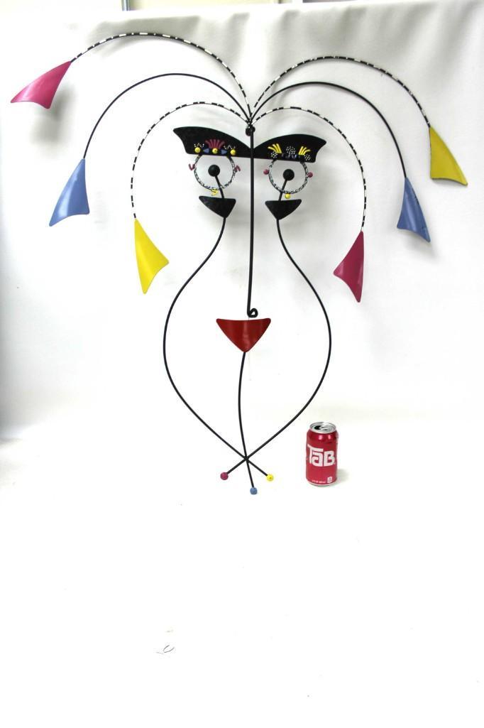 Quirky Metal Art Piece Signed: Quirky Metal Art Piece Signed Looks like it could be an abstract of a woman
