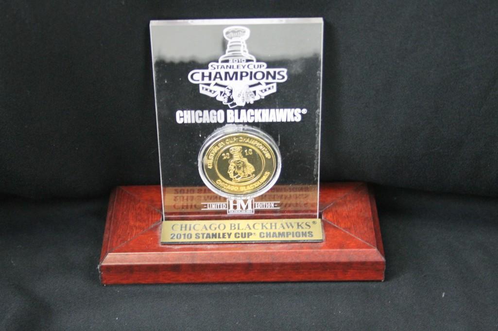 Limited Edition HM Chicago Blackhawks 2010 Stanley Cup: Limited Edition HM Chicago Blackhawks 2010 Stanley Cup Champions Desktop Plaque