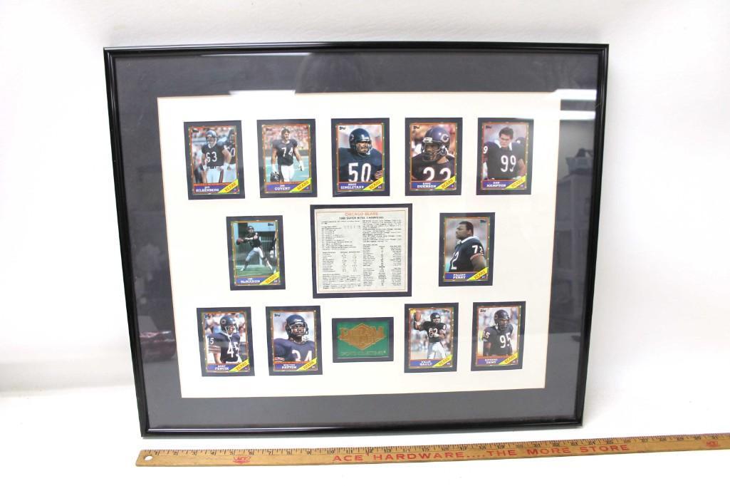 Chicago Bears 1985 Super Bowl Champions Framed Football: Chicago Bears 1985 Super Bowl Champions Framed Football Cards 