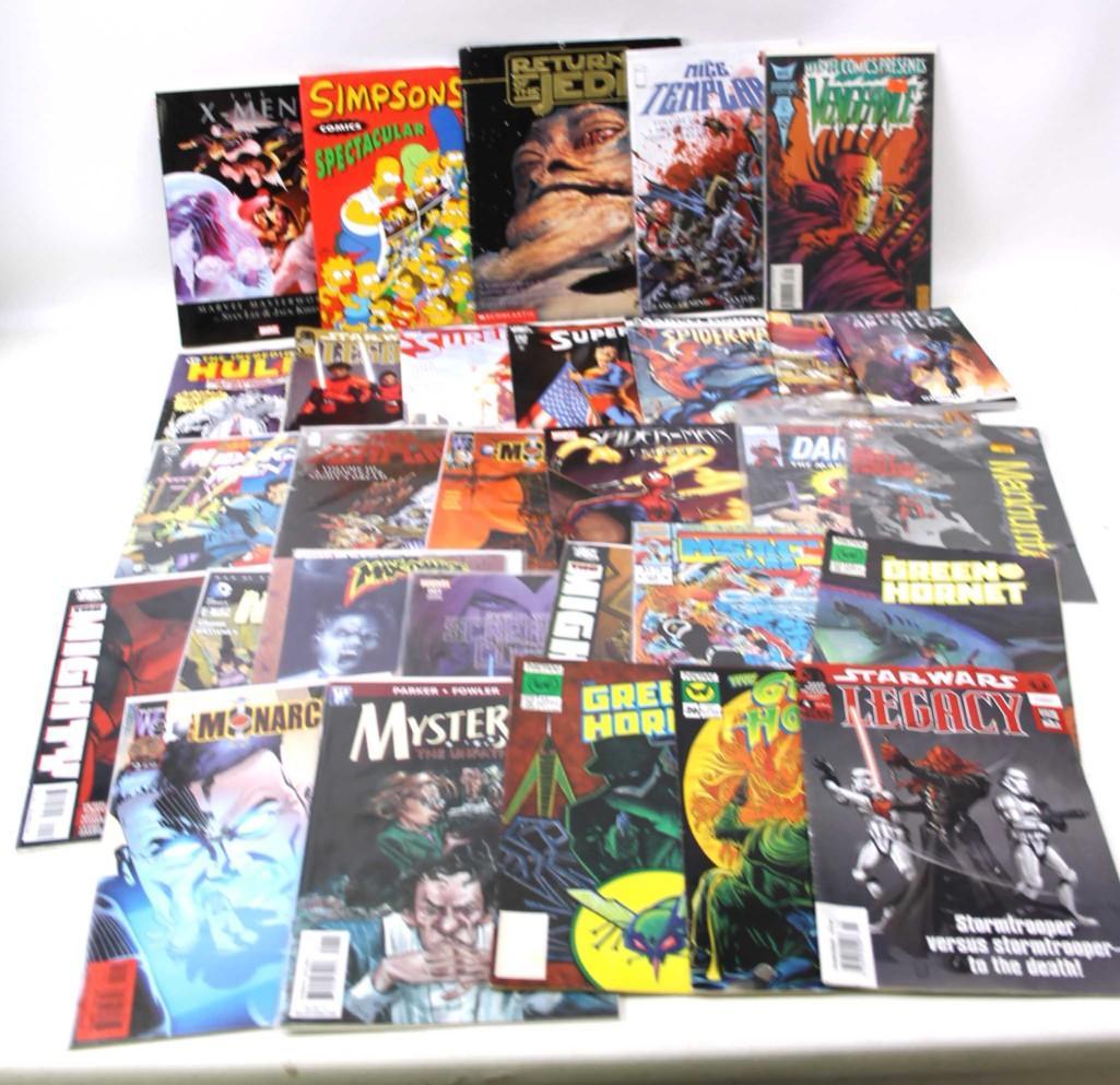 Lot of Comic Books incl Spider Man , Superman , Captain: Lot of Comic Books incl Spider Man , Superman , Captain America , The Incredible Hulk , Etc . Max Damage is signed, but I cannot make out the signature and there is NO COA