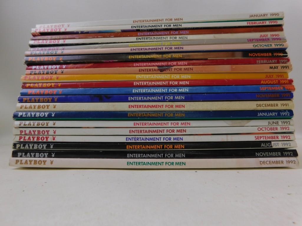 Lot of 21 Playboy Magazines from 1990-1992: Lot of 21 Playboy Magazines from 1990-1992