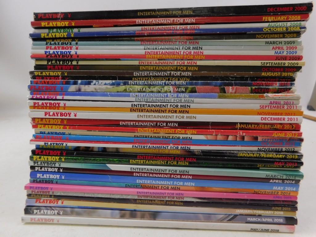Lot of 38 Playboy Magazines including years 2000,: Lot of 38 Playboy Magazines including years 2000, 2008-2015 and 2018 It's harder to find some of these more recent issues as less of them were printed.