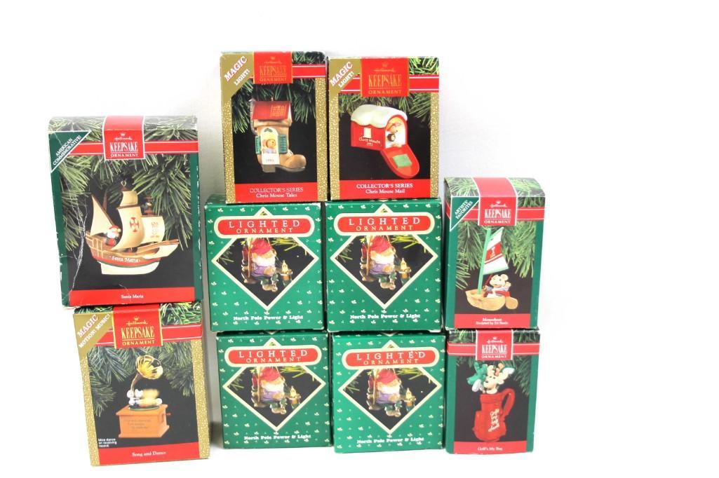 Lot of 6 Hallmark Keepsake Ornaments plus 4 Lighted (1 of 3)