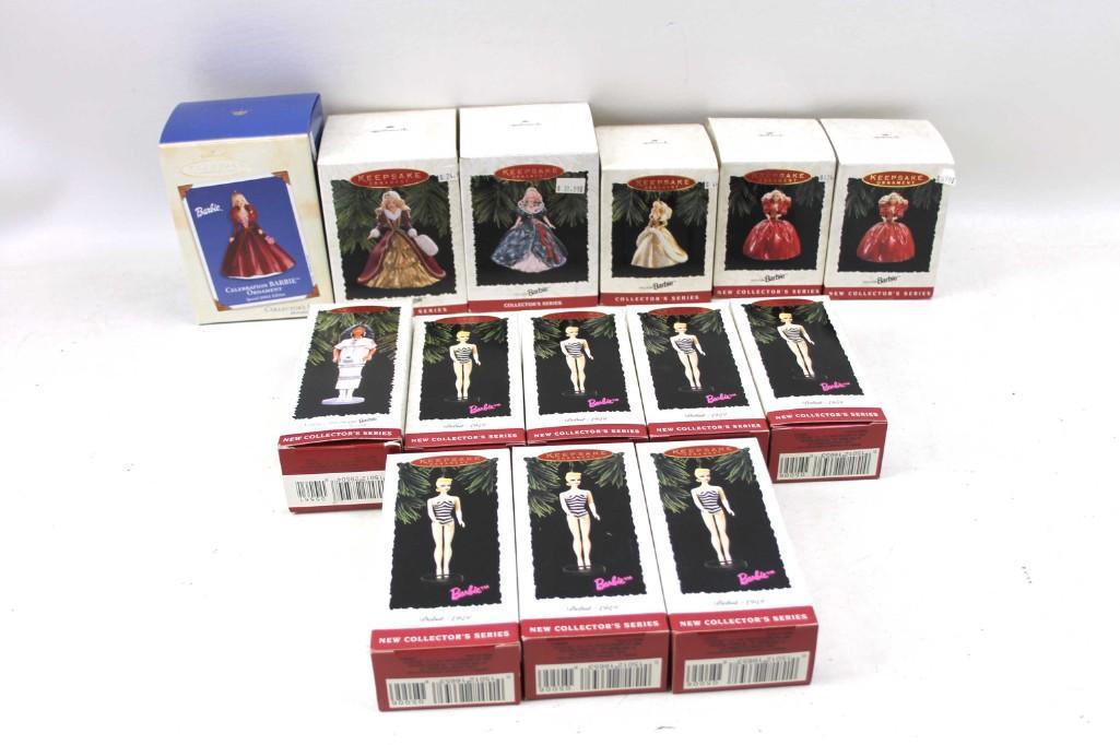Lot of 14 Barbie Hallmark Keepsake Ornaments (1 of 3)