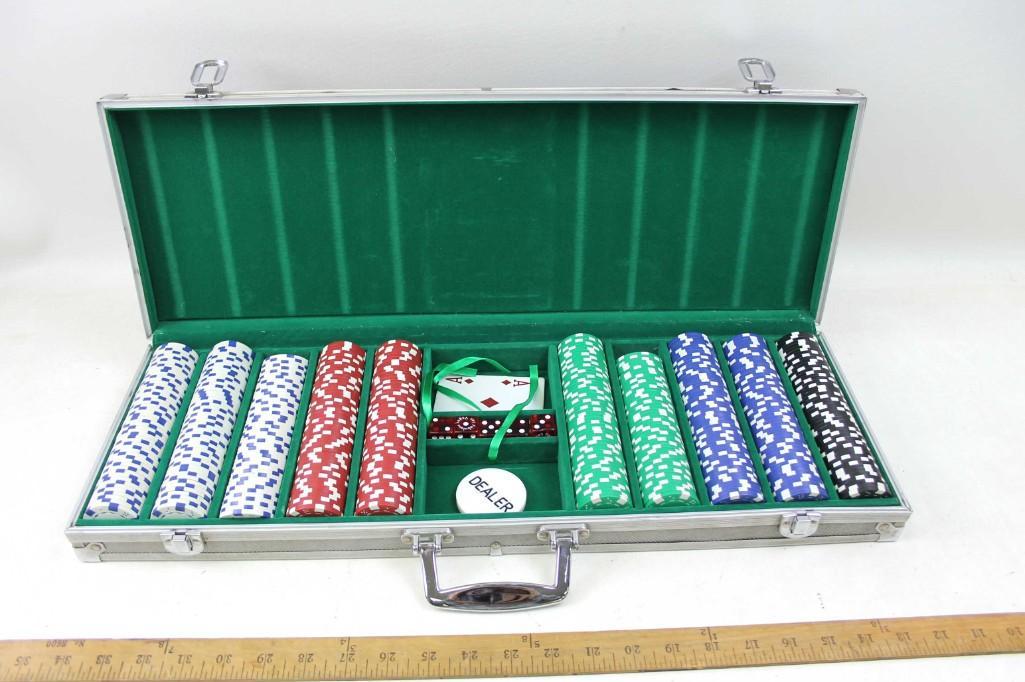 Poker Chip Set in a Carrying Case (1 of 3)