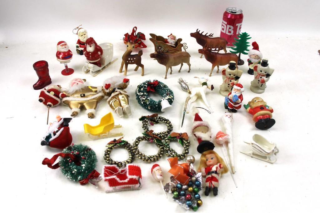 Lot of Vintage Christmas Ornaments and Decor: Lot of Vintage Christmas Ornaments and Decor